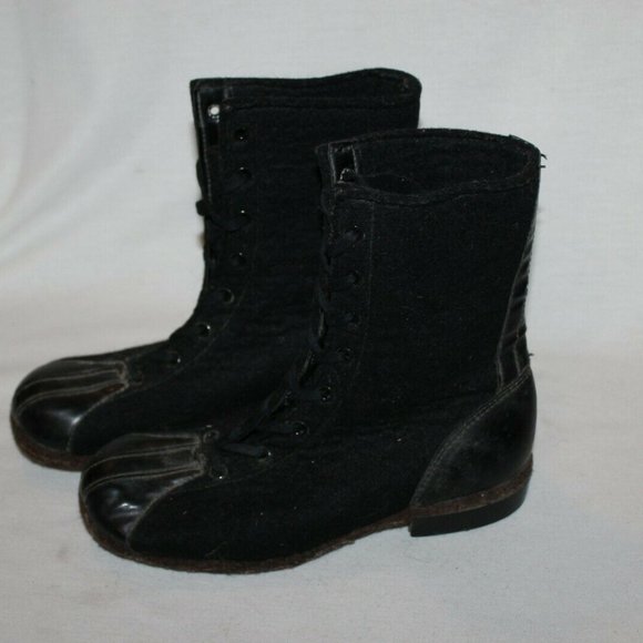 Cadillac Mens Shoes Boots Black Size 7/8?? Vintage - Picture 6 of 9